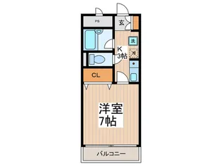 T.K.S.フラッツ【2階】の間取り