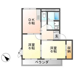 カーサ フェリスI【2階】の間取り