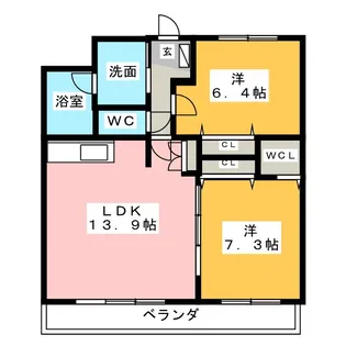 EXCEED【2階】の間取り