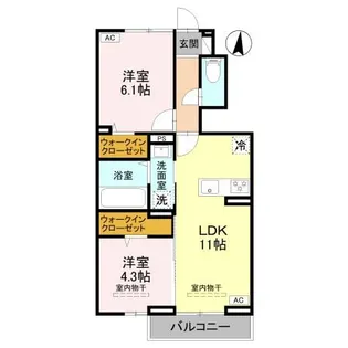 ベストオーシャン F【1階】の間取り