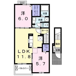 オライ セレーノVI【2階】の間取り