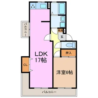 ヒルズ茶園【4階】の間取り
