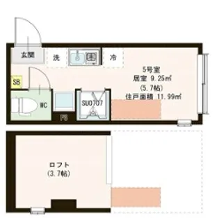 クラシア中野【1階】の間取り