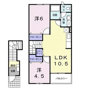 エリートメゾン永津 II【2階】の間取り