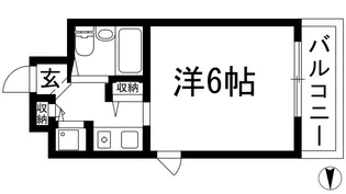 瑠璃甲東園【4階】の間取り