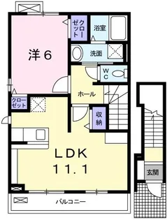 サンパティーク・カーサA【2階】の間取り