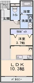 シャンプワール新鎌ケ谷A棟【1階】の間取り