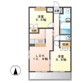 ゴールドクローバー(GOLD CLOVER)【2階】の間取り
