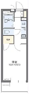 レオパレスウエスト ヴィレッジ【1階】の間取り