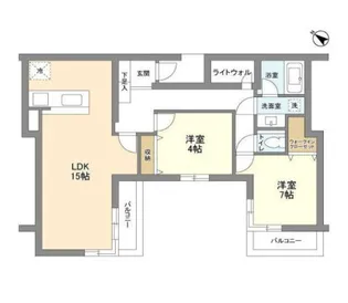 PATH牛込神楽坂【3階】の間取り