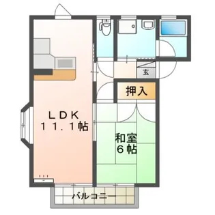 ミナミハイツ【2階】の間取り