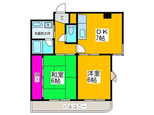 コーポ悠美【4階】の間取り