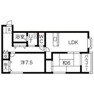シャルム蓮池B棟【2階】の間取り