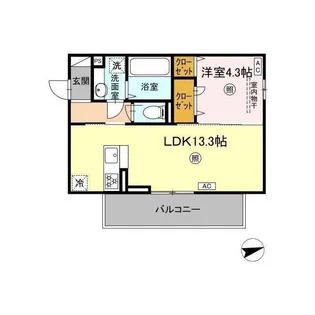 TORISIA上代【2階】の間取り