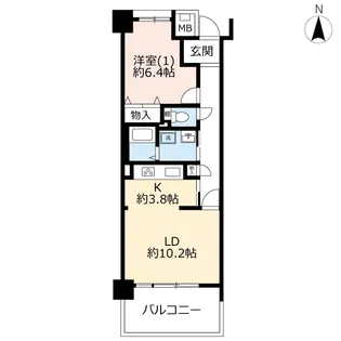 URシティコート下連雀【9階】の間取り