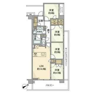 バウス一之江【2階】の間取り