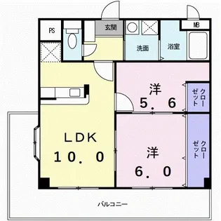 ヒルサイドビラ【1階】の間取り