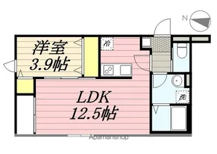 メゾンソレイユ久留米A【2階】の間取り
