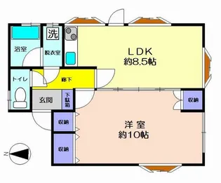 セレネ三原【1階】の間取り