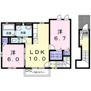 ふたつの月【2階】の間取り