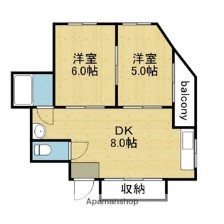 コーポウエスト神路【4階】の間取り