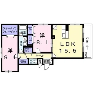 アヴェンタドール【1階】の間取り