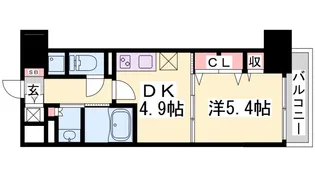 レジディア神戸磯上【10階】の間取り