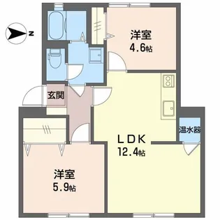 テクノハイツ藤 D【1階】の間取り