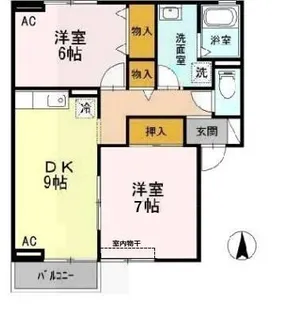 セジュールノリタケA棟【2階】の間取り