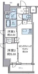 クレストコート東中野【4階】の間取り