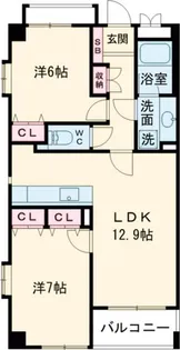 ラフィナート深沢【1階】の間取り