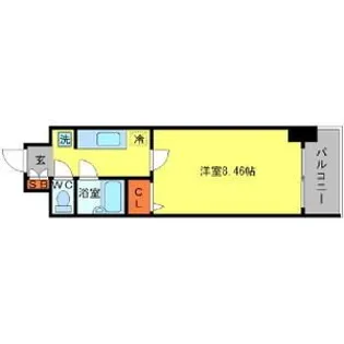 シェルクレール【6階】の間取り