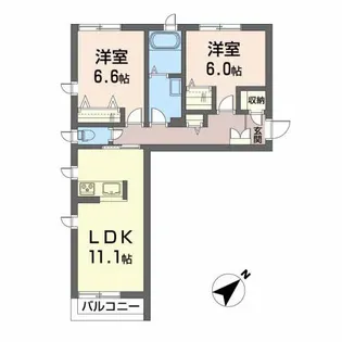 ビバリーコート【2階】の間取り