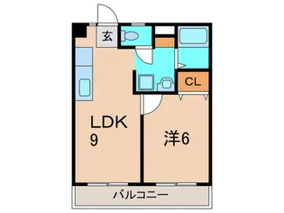 ハイツコスモス【1階】の間取り