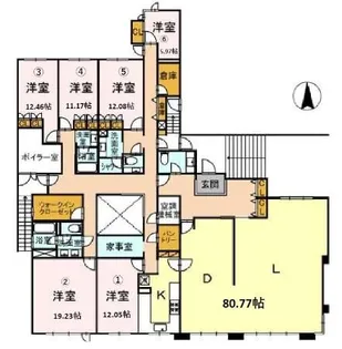 リド南麻布 B棟【1階】の間取り