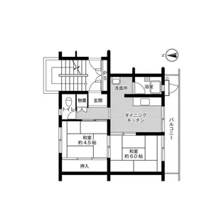 ビレッジハウス久世1号棟【2階】の間取り