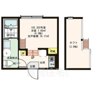 ハーモニーテラス関町北【2階】の間取り
