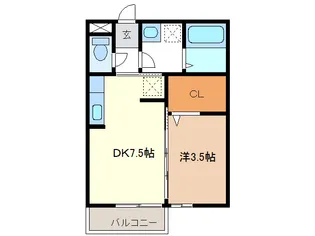 エスプワール城之内【2階】の間取り