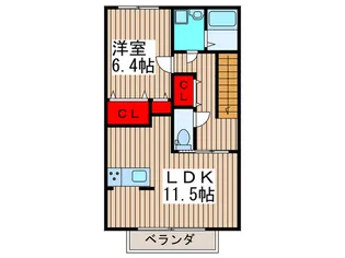 フォレスト宮代【2階】の間取り