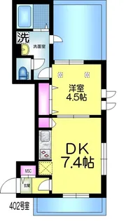 ルーエプラッツ【4階】の間取り