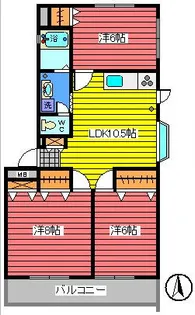 リーフハイツ【2階】の間取り