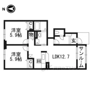 プラシード緑町【1階】の間取り