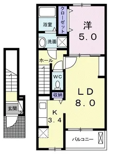 クラール・イーブンベルク A【2階】の間取り