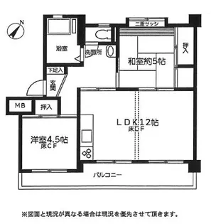 南平野住宅14号棟【3階】の間取り
