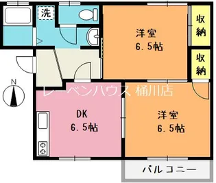 ル・ブリストルA【2階】の間取り