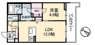 アズール牛田本町【1階】の間取り