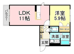 メゾン・ブランシュ【2階】の間取り