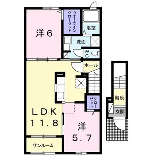サン・クレメント南山II【2階】の間取り