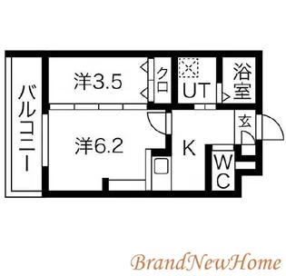 三宝町ジーイー・シス【1階】の間取り