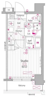 ガーラ・グランディ池袋【8階】の間取り